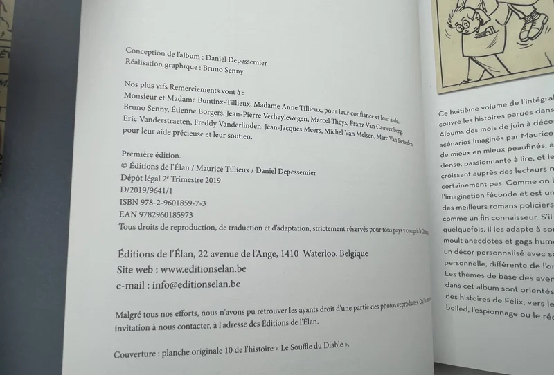 Félix - Intégrale - T 8- EO - Maurice Tillieux - Éditions de l'Élan - BD franco-belge - Très bon état