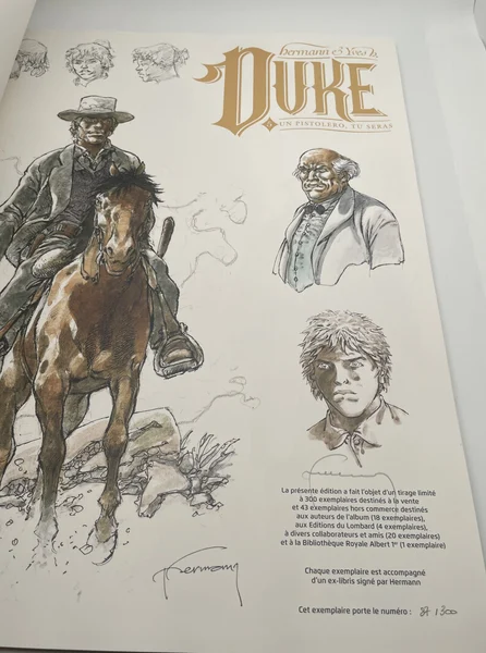 Duke - TT - T 5 - Un pistolero, tu seras - Hermann / Yves H. - Bruno Graff - BD franco-belge - Très bon état