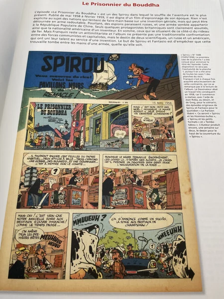 Spirou et Fantasio - Le Prisonnier du Bouddha (Version Originale) - Franquin / Jidéhem / Greg - Marsu Productions - BD franco-belge - Très bon état