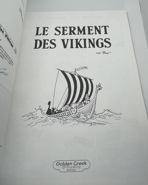 Johan et Pirlouit - TT - T 5 - Le serment des vikings - Peyo - Golden Creek Studio - BD franco-belge - Très bon état