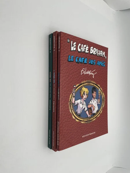 Café Braham - 3 recueils (Natacha vous invite au Café Braham 1 et 2, Le Café des amis) - François Walthéry - Adalem - BD franco-belge - Neuf