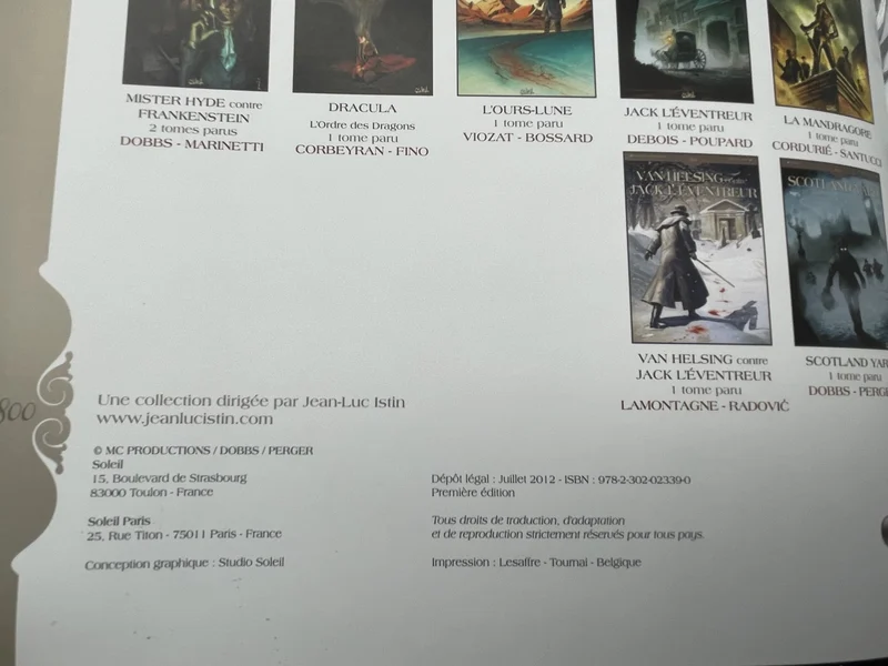 Scotland Yard - EO - T 1 et T 2 (Au cœur des ténèbres, Poupées de sang) - Dobbs / Perger - Soleil - BD franco-belge - Très bon état