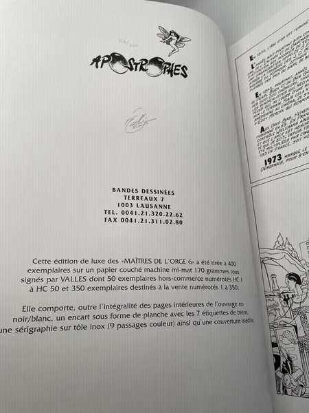 Les Maîtres de l'Orge - TT - T 6 - Jay, 1973 - Jean Van Hamme / Francis Vallès - Apostrophes - BD franco-belge - Très bon état