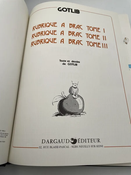 Gotlib - int Rombaldi EO - 1 - Rubriques à brac I, II & III - 1980 - BD franco-belge - Très bon état