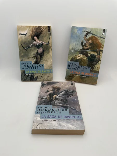 La Saga de Raven - Tomes 1, 2 et 3 - Robert Holdstock / Angus Wells - Points - Livres - Très bon état