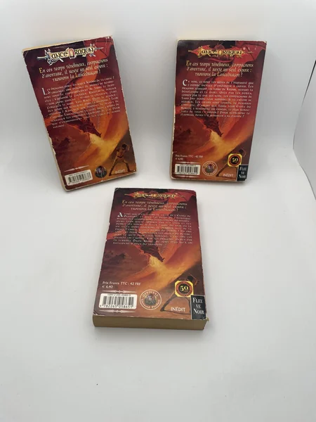 Lance Dragon - Trilogie des Chroniques (tomes 1 à 3) - Margaret Weis / Tracy Hickman - Fleuve Noir - Livres - État correct