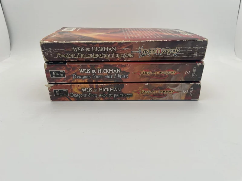 Lance Dragon - Trilogie des Chroniques (tomes 1 à 3) - Margaret Weis / Tracy Hickman - Fleuve Noir - Livres - État correct