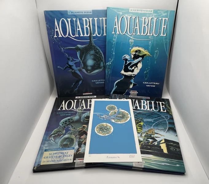 Aquablue - Tomes 2 à 5 (Planète bleue, Le Mégophias, Corail noir, Projet Atalanta) - Thierry Cailleteau / Olivier Vatine / Ciro Tota - Delcourt - BD franco-belge - Très bon état