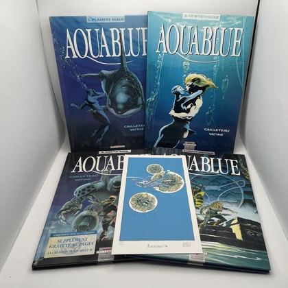 Aquablue - Tomes 2 à 5 (Planète bleue, Le Mégophias, Corail noir, Projet Atalanta) - Thierry Cailleteau / Olivier Vatine / Ciro Tota - Delcourt - BD franco-belge - Très bon état