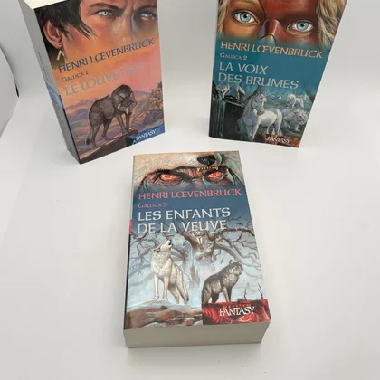 Gallica - Tomes 1 à 3 (Le Louvetier, La Voix des Brumes, Les Enfants de la Veuve) - Henri Loevenbruck - France Loisirs - Livres - Très bon état