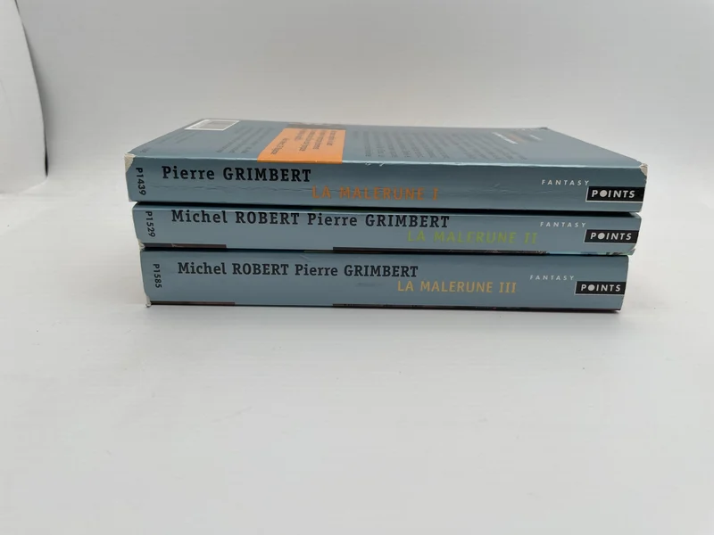 La Malerune - Tomes I à III (Les Armes de Garamont, Le Dire des Sylves, La Belle Arcane) - Pierre Grimbert / Michel Robert - Points - Livres - Bon état