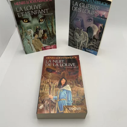 La Moïra - Tomes 1 à 3 (La Louve et l'Enfant, La Guerre des Loups, La Nuit de la Louve) - Henri Loevenbruck - Bragelonne - Livres - Très bon état