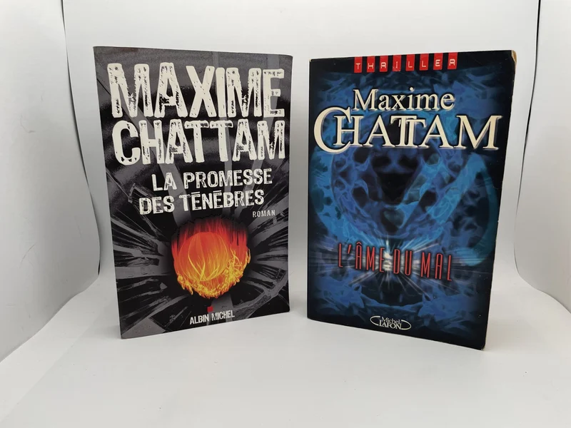 La Trilogie du mal - Tomes 1 et 4 (L'Âme du mal, La Promesse des ténèbres) - Maxime Chattam - Michel Lafon / Albin Michel - Livres - Bon état