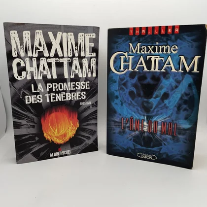 La Trilogie du mal - Tomes 1 et 4 (L'Âme du mal, La Promesse des ténèbres) - Maxime Chattam - Michel Lafon / Albin Michel - Livres - Bon état