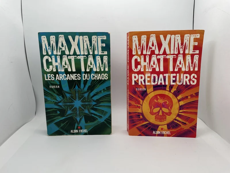 Le Cycle de l'homme et de la vérité - Tomes 1 et 2 (Les Arcanes du chaos, Prédateurs) - Maxime Chattam - Albin Michel - Livres - Bon état