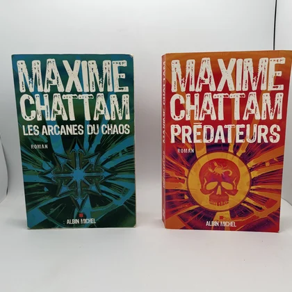 Le Cycle de l'homme et de la vérité - Tomes 1 et 2 (Les Arcanes du chaos, Prédateurs) - Maxime Chattam - Albin Michel - Livres - Bon état