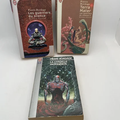 Les Guerriers du silence - Tomes 1 à 3 (Les Guerriers du silence, Terra Mater, La Citadelle Hyponéros) - Pierre Bordage - J'ai lu - Livres - État correct