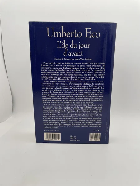 L'Île du jour d'avant - Umberto Eco - Grasset - Livres - Très bon état
