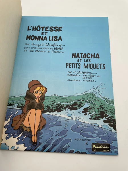 Natacha - EO - T 7 - L'Hôtesse et Monna Lisa - François Walthéry / Mittéï - Dupuis - BD franco-belge - Très bon état