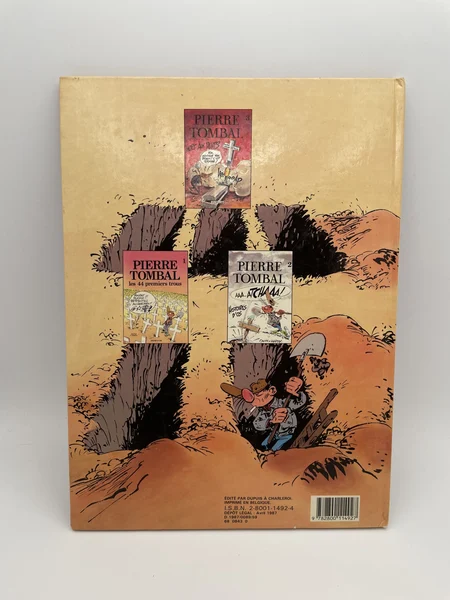 Pierre Tombal - EO - T 3 - Dessin dédicacé - Mort aux dents - Raoul Cauvin / Marc Hardy - Dupuis - BD franco-belge - Très bon état