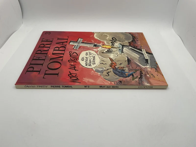 Pierre Tombal - EO - T 3 - Dessin dédicacé - Mort aux dents - Raoul Cauvin / Marc Hardy - Dupuis - BD franco-belge - Très bon état