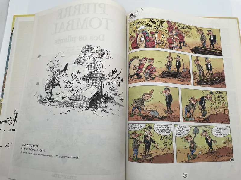 Pierre Tombal - T 4 - EO - Des os pilants - Raoul Cauvin / Marc Hardy - Dupuis - BD franco-belge - Très bon état