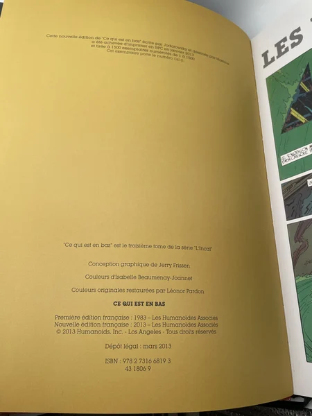 L'incal - 3 - Ce qui est en bas - Alexandro Jodorowsky / Moebius - les Humanoïdes associés - BD franco-belge - Très bon état