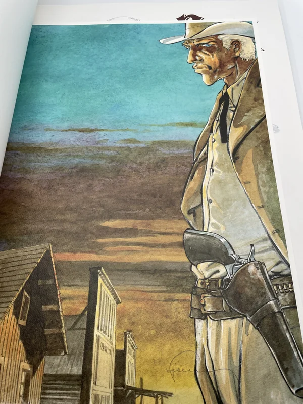 Duke est une série western du duo père-fils Hermann (dessin) et Yves H. (scénario), publiée au Lombard. Ce premier tome, La Boue et le Sang, plante le décor dans un Far West froid et brutal : une ville-champignon où deux hommes — Duke et son acolyte