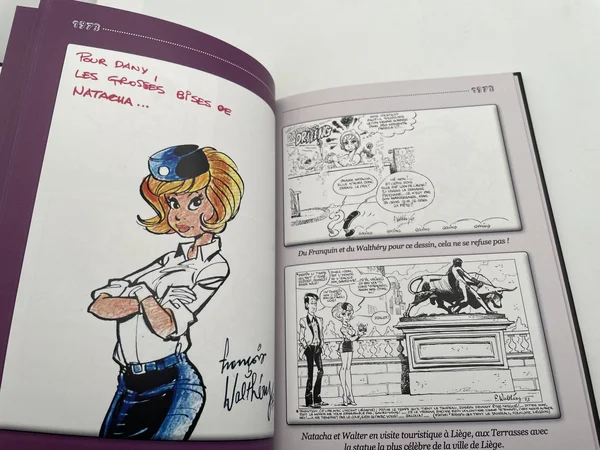 Créée par François Walthéry à la fin des années 1960, Natacha, hôtesse de l'air blonde et débrouillarde, compte parmi les héroïnes marquantes de la bande dessinée franco-belge. Cet ouvrage ne prolonge pas ses aventures : il réunit un ensemble de